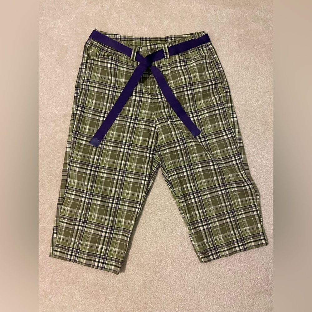 White Stag size 6 plaid cropped pants size 6 NWOT
